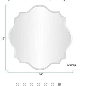 HOWARD ELLIOTT  Frameless Square 16" Mirror